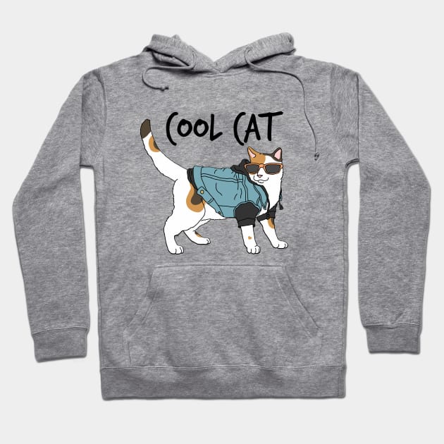 Cool Cat Hoodie by aglomeradesign